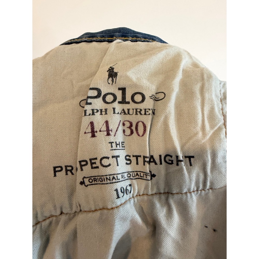 Polo Ralph Lauren Mens The Prospect Straight Blue Denim Jeans 44x30 Medium Wash - Picture 7 of 11